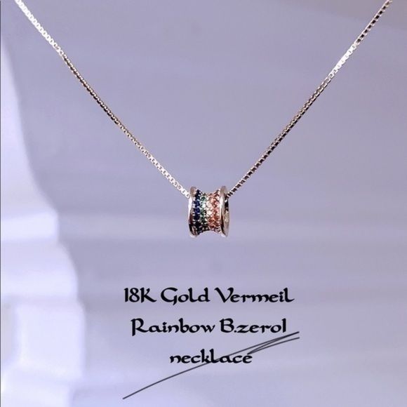 18K Gold Vermeil 🌈  Rainbow B.zero1 necklace - Picture 6 of 6
